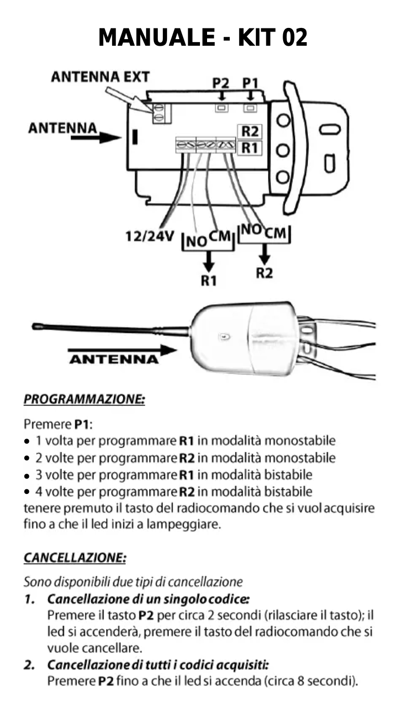 Page n°1 - Manuel utilisateur GBS Elettronica 2172