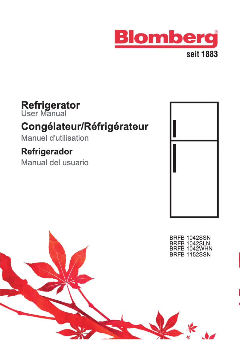 Image de la première page du manuel de l'appareil BRFB 1042 WHN