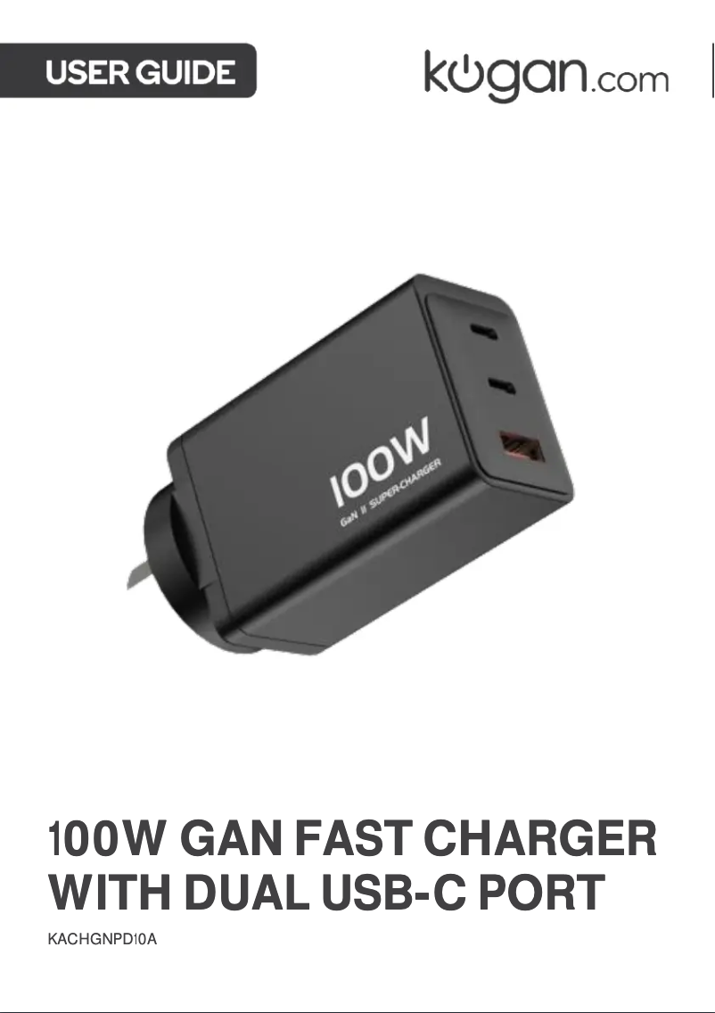 Page 1 de la notice Manuel utilisateur Kogan KACHGNPD10A