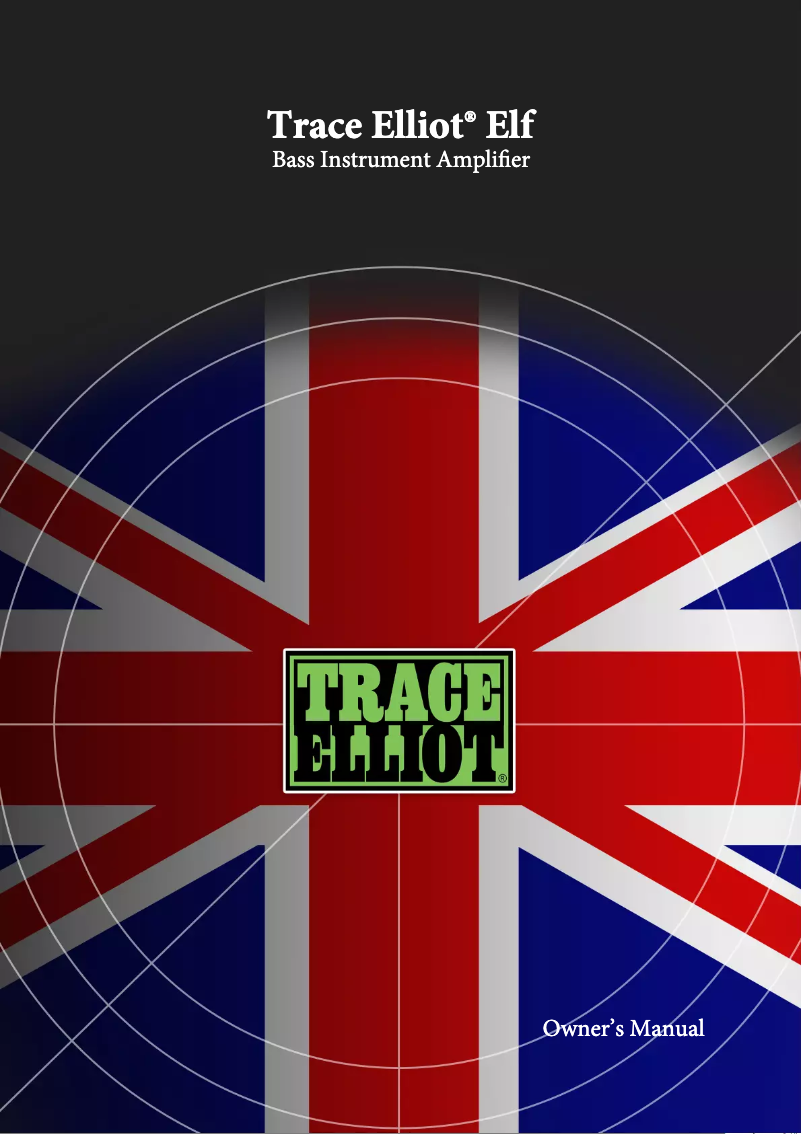Imagen de la primera página del manual del dispositivo Trace Elliot ELF