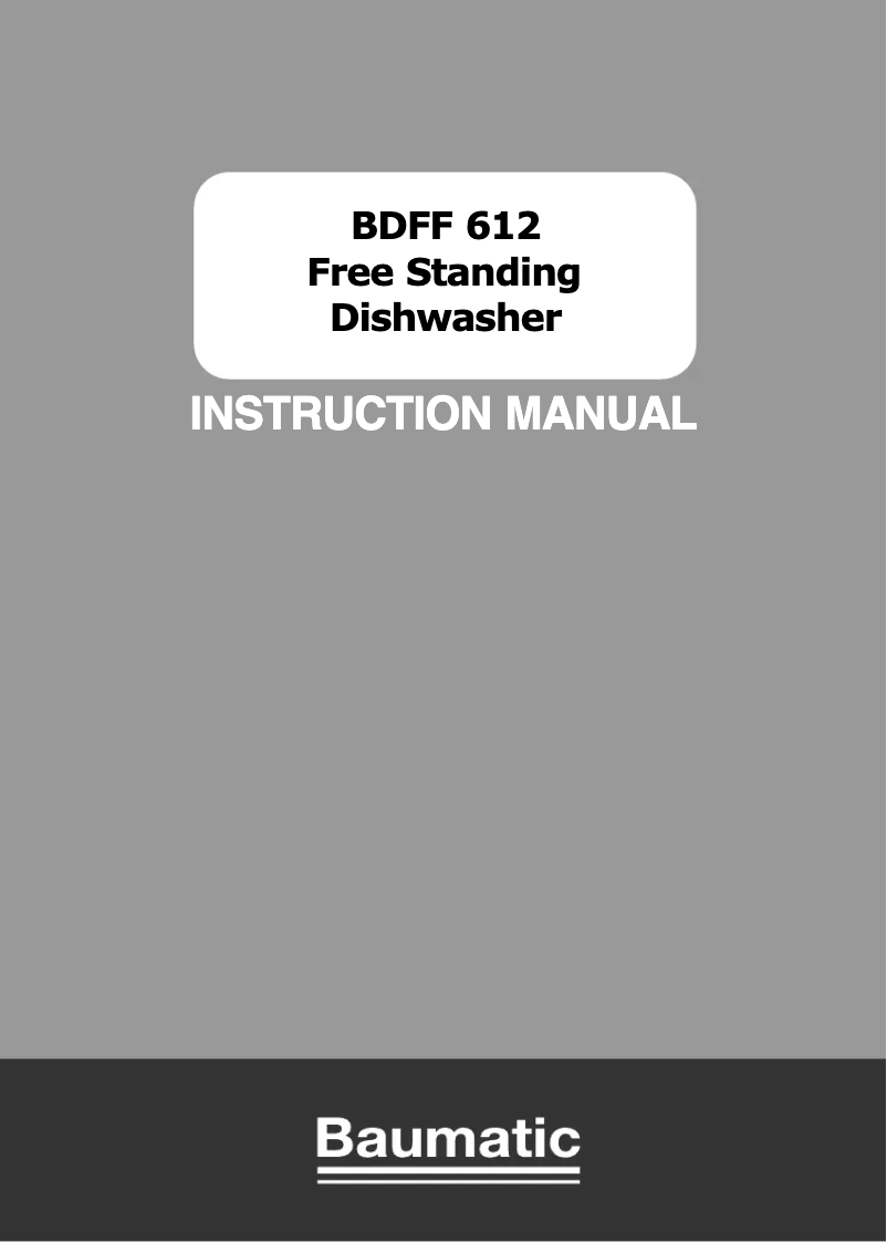 Image de la première page du manuel de l'appareil BDFF612