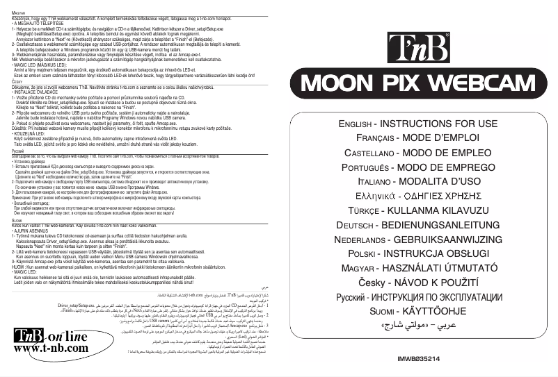 Page n°1 - Manuel utilisateur T'nB Micro Moonpix IMWB035214