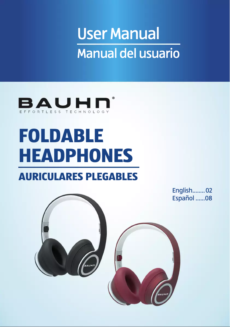 Image de la première page du manuel de l'appareil Foldable Headphones LH20