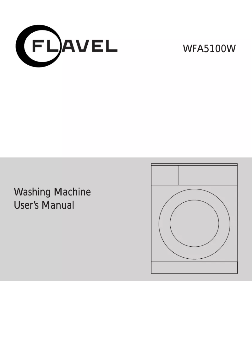 Page n°1 - Manuel utilisateur Flavel WFA5100