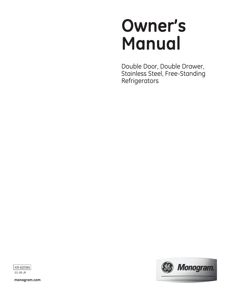 Page n°1 - Manuel d'utilisation et d'entretien GE ZFGB21HYSS