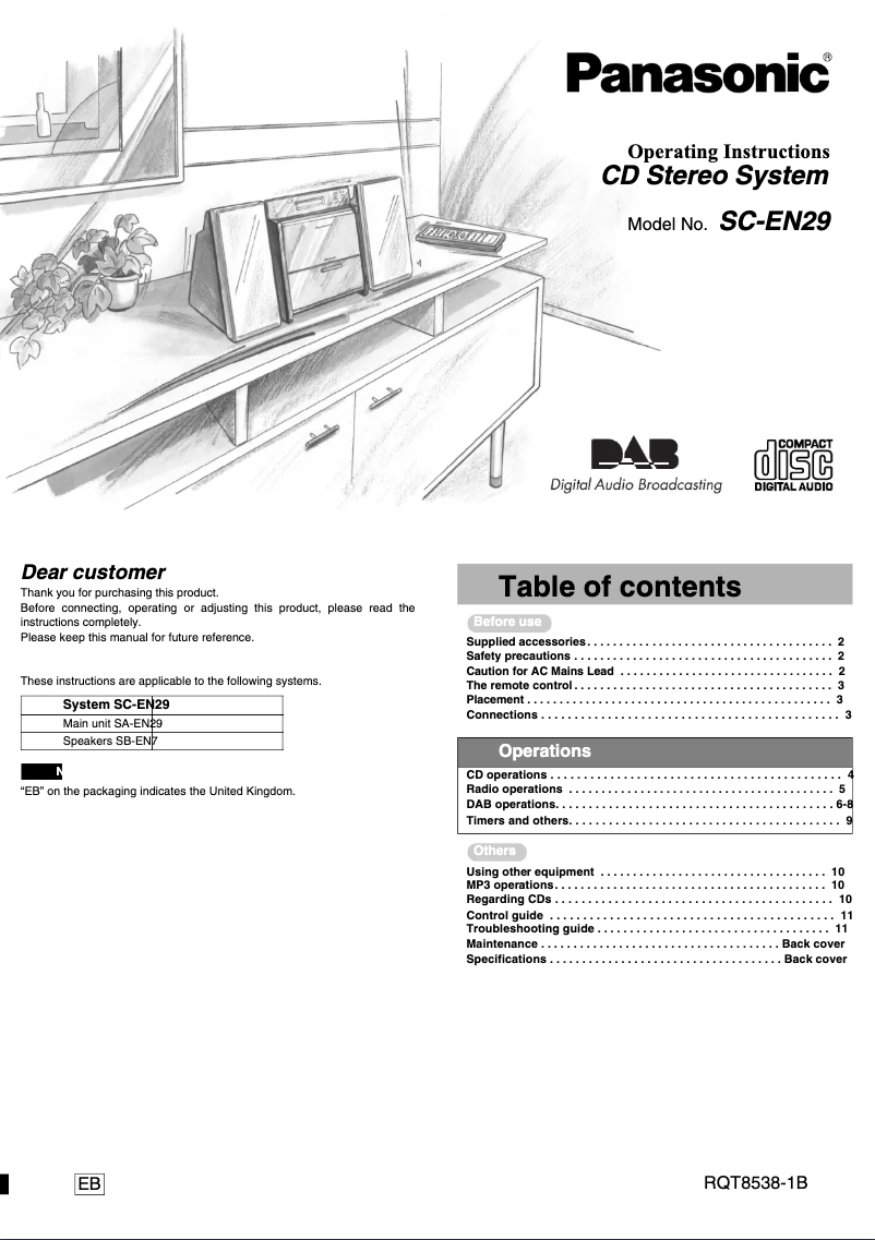Image de la première page du manuel de l'appareil SC-EN29