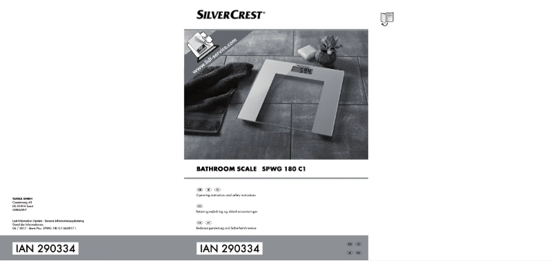 Page n°1 - Manuel utilisateur SilverCrest SPWG 180 C1