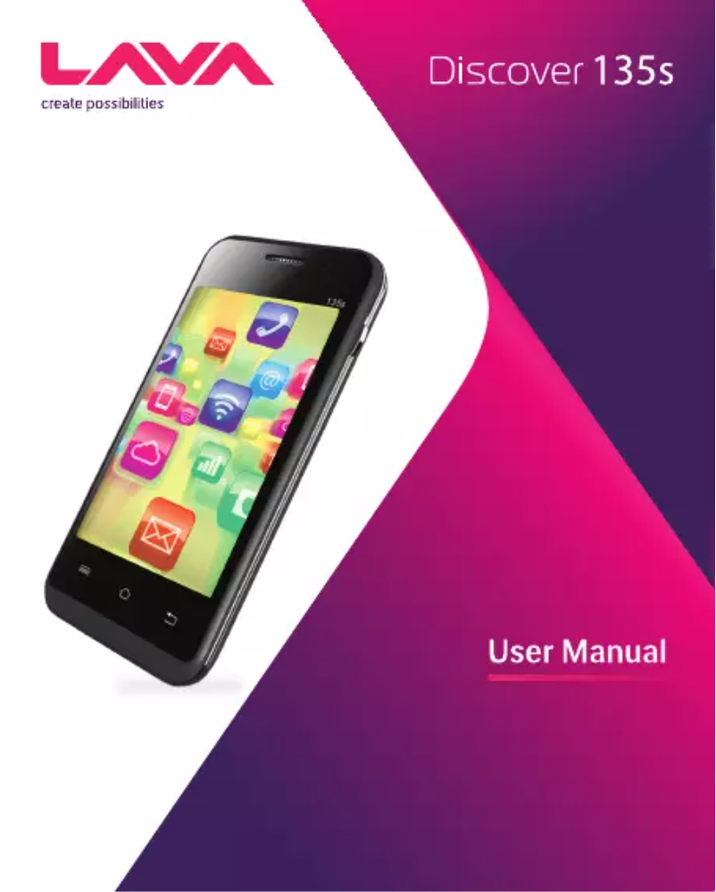 Page n°1 - Manuel utilisateur Lava Discover 135s