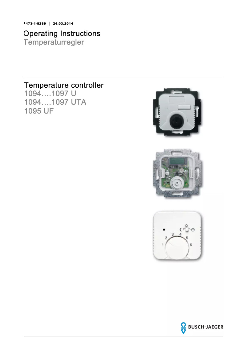 Page 1 de la notice Manuel utilisateur Busch-Jaeger 1095 UTA
