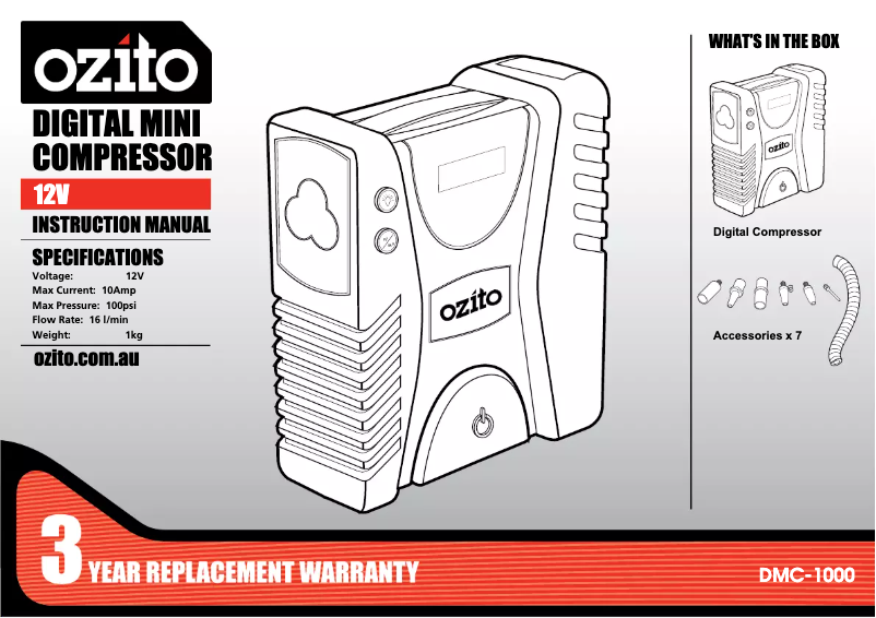 Page n°1 - Manuel utilisateur Ozito DMC-1000