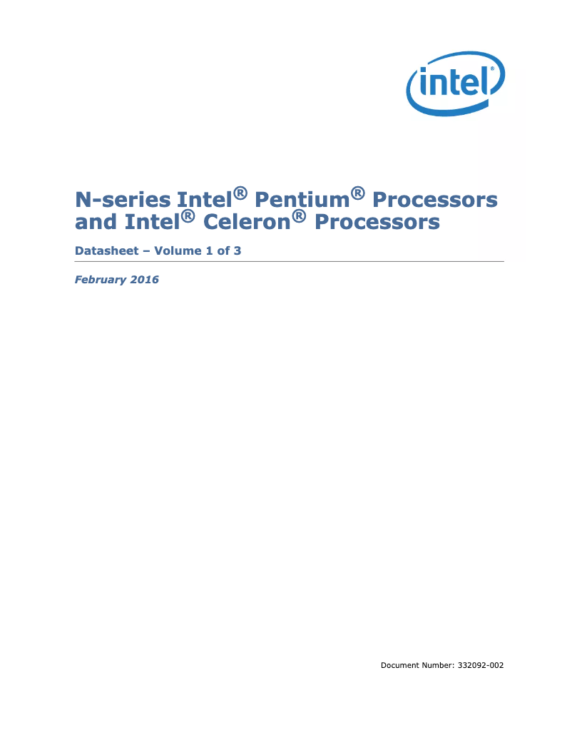 Page n°1 - Manuel utilisateur Intel Celeron N3150