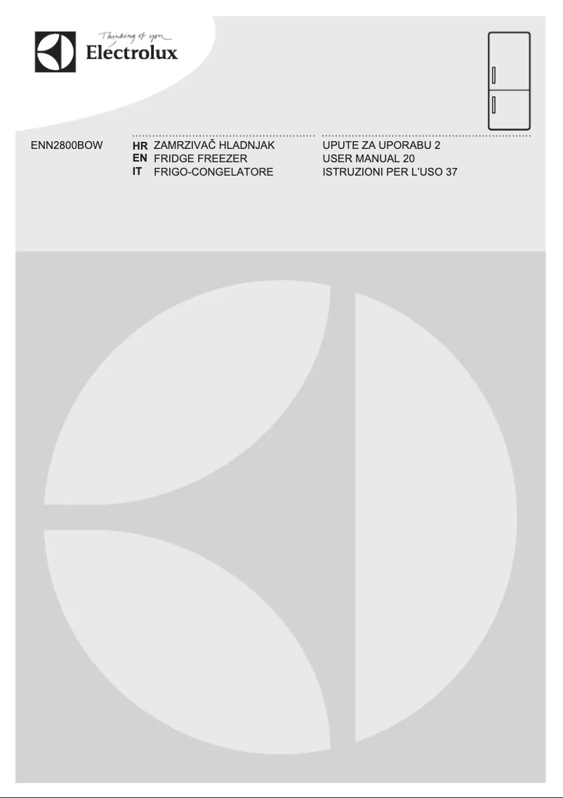 Page 1 de la notice Mode d'emploi Electrolux ENN2800BOW