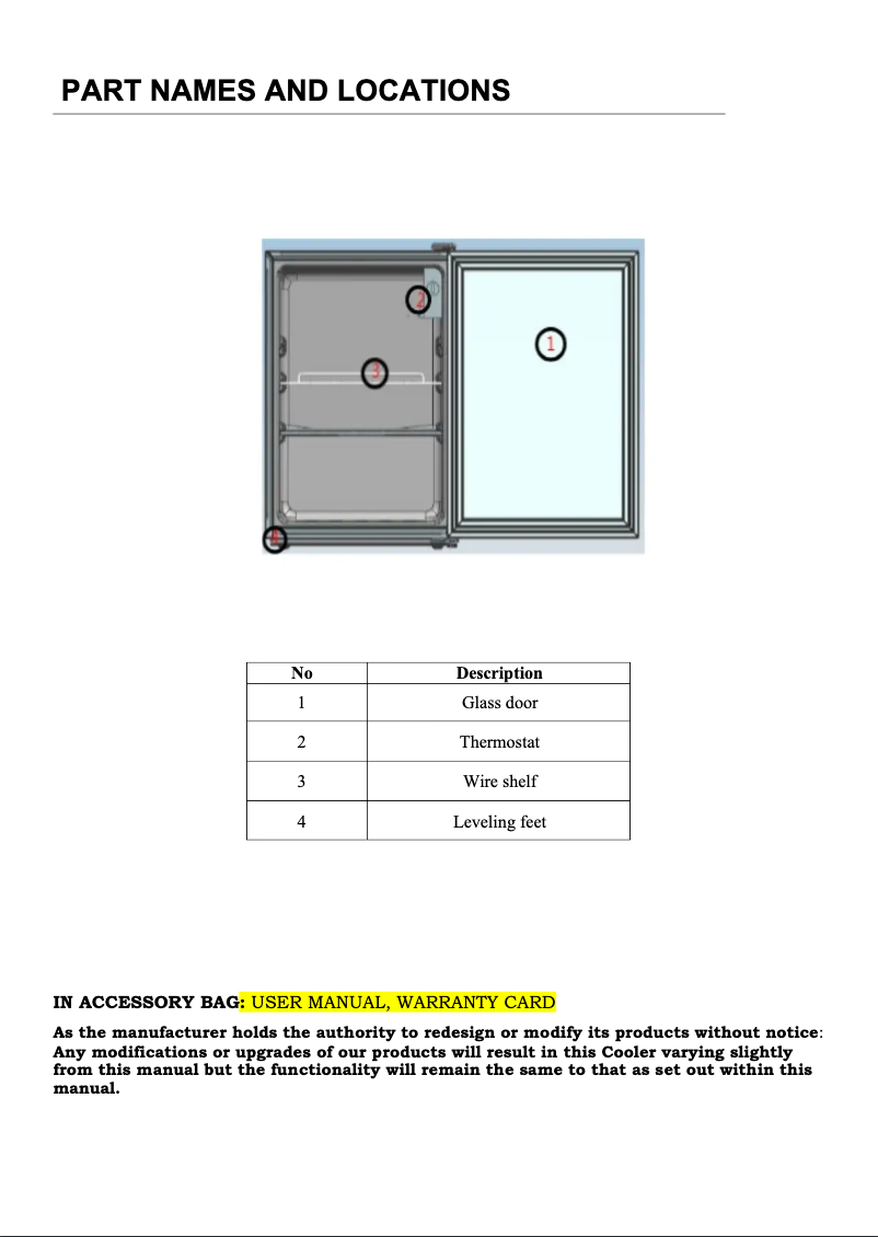 Page 1 de la notice Manuel utilisateur CHiQ CBC064BG