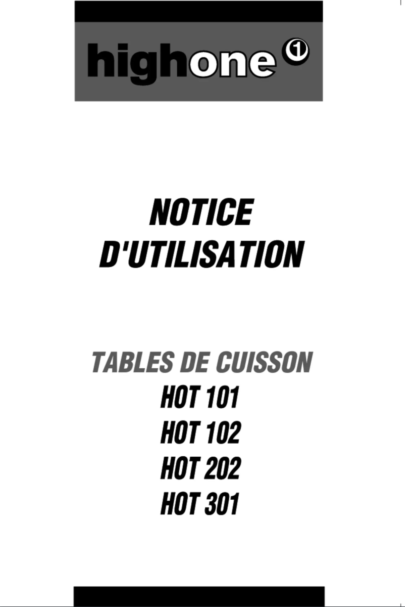 Image de la première page du manuel de l'appareil HOT 101