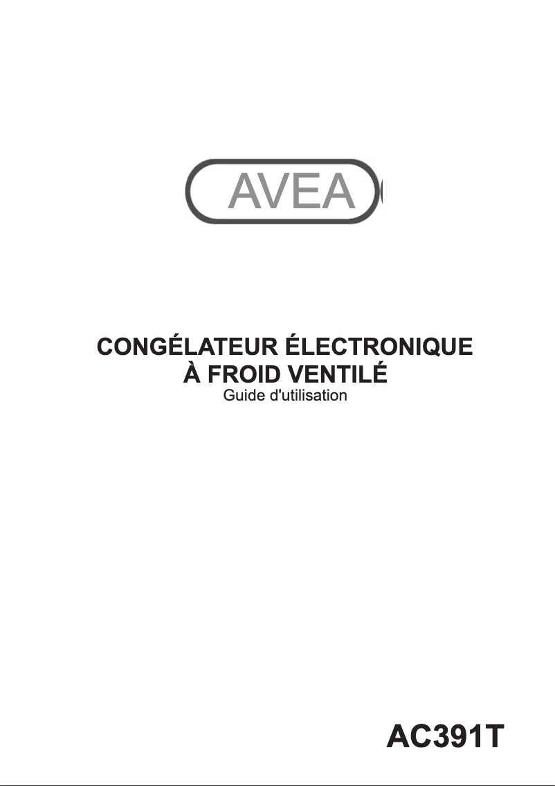 Page n°1 - Manuel utilisateur AVEA AC391TA+