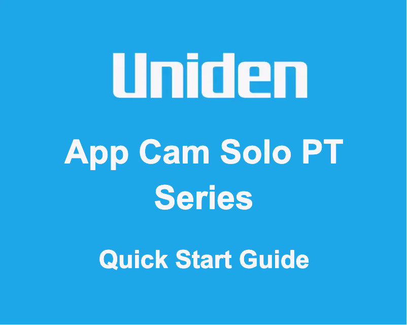 Page 1 de la notice Manuel utilisateur Uniden App Cam Solo PT