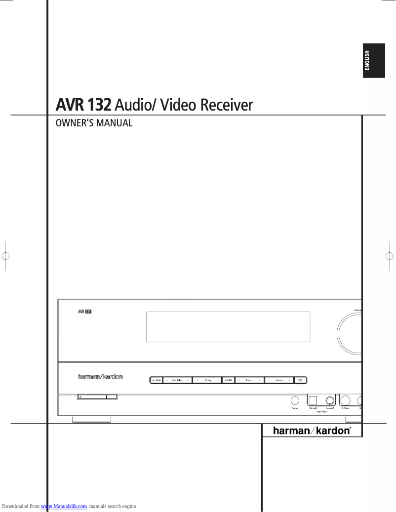 Image de la première page du manuel de l'appareil AVR 132