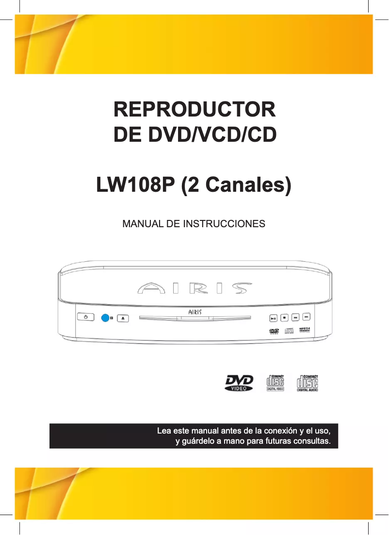 Image de la première page du manuel de l'appareil LW108P