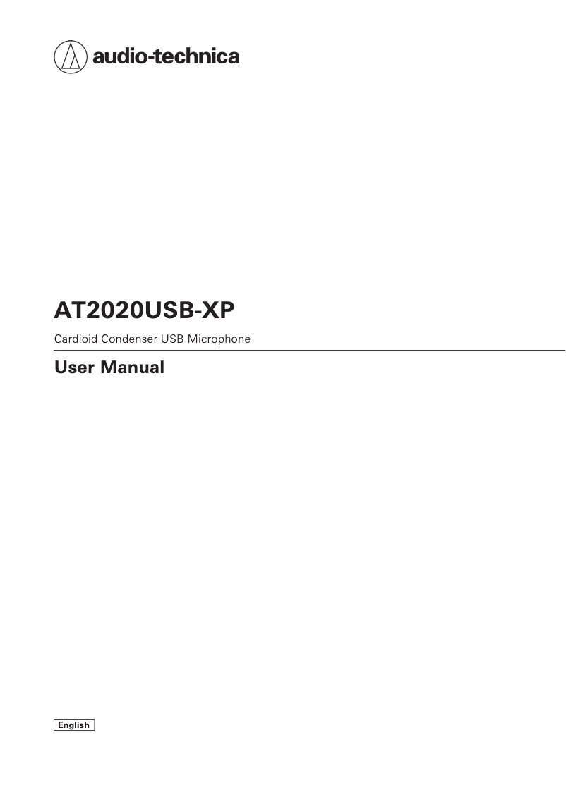 Image de la première page du manuel de l'appareil AT2020USB-XP