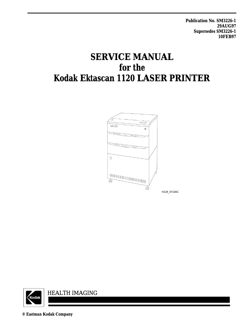 Page 1 de la notice Manuel utilisateur Kodak Ektascan 1120