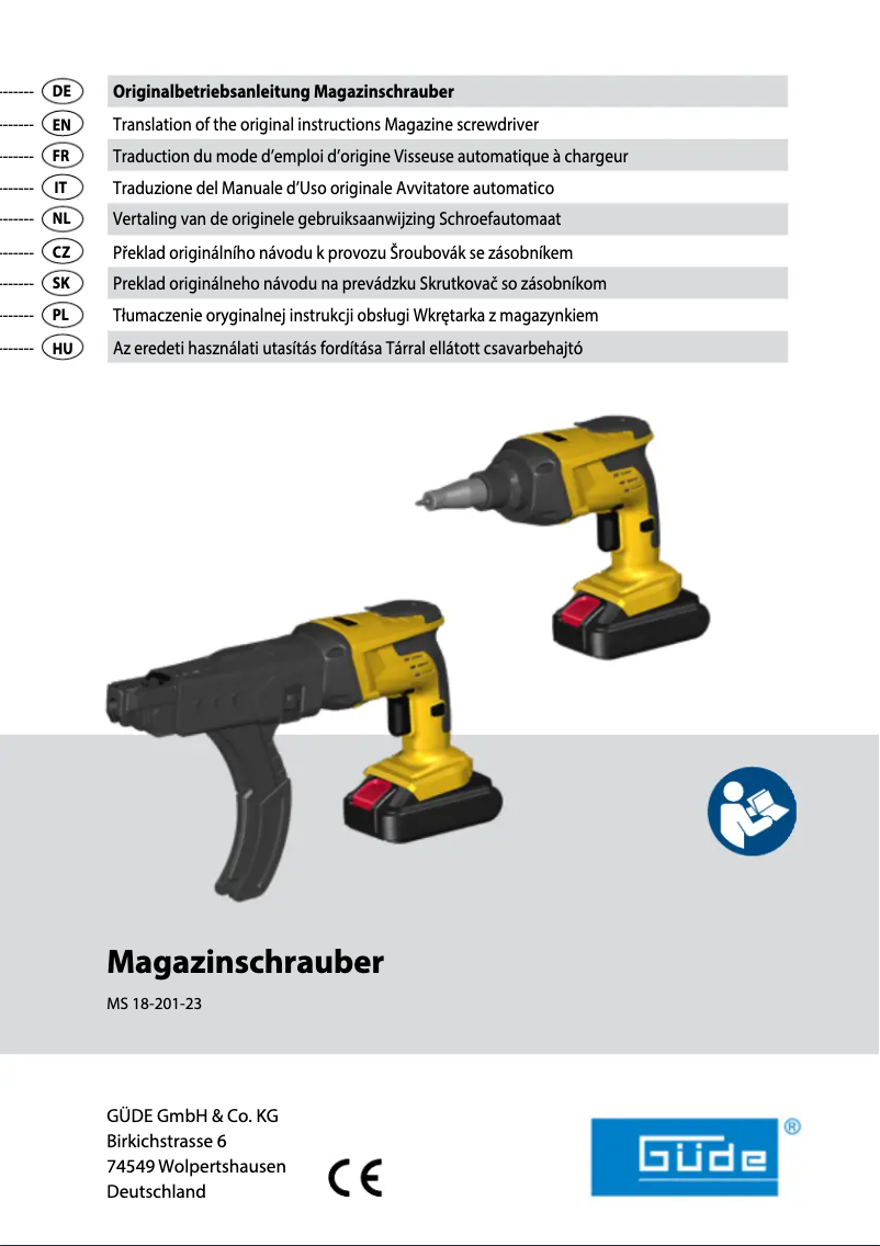 Image de la première page du manuel de l'appareil MS 18-201-23