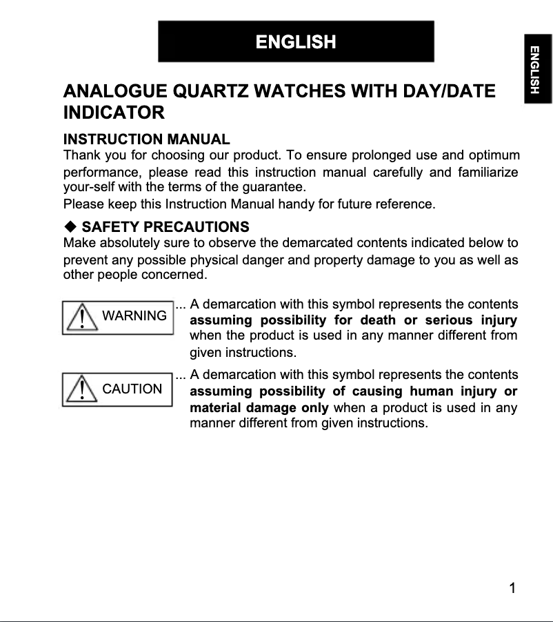 Page 1 de la notice Manuel utilisateur ORIENT Diver SZ3V003B