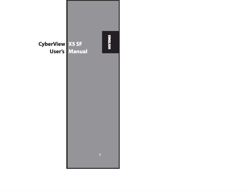 Page 1 de la notice Manuel utilisateur Reflecta CyberView X5 SF