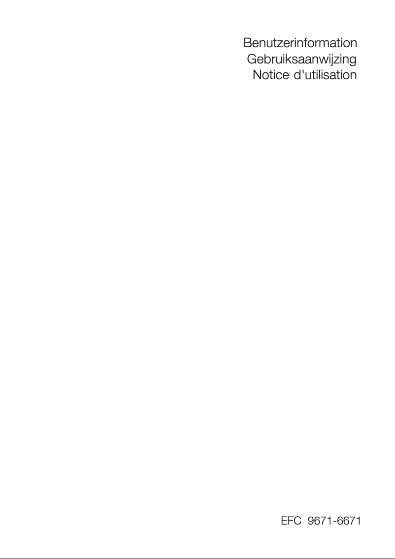 Page 1 de la notice Manuel utilisateur Electrolux EFC 9671 x