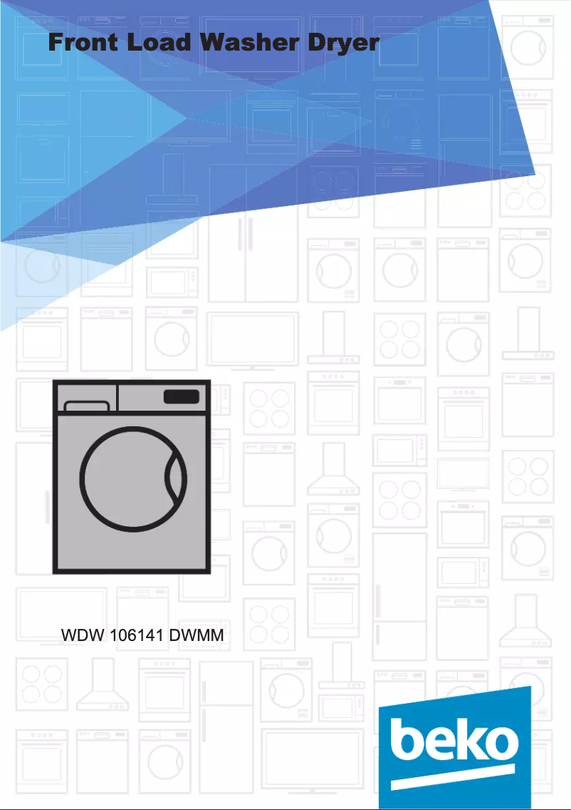 Page 1 de la notice Manuel utilisateur Beko WDW 106141 DWMM