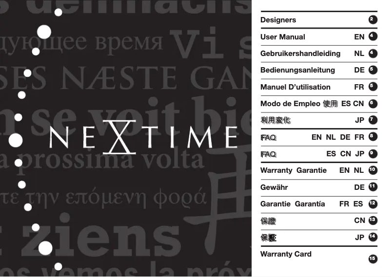 Page n°1 - Manuel utilisateur NeXtime 5111ZI