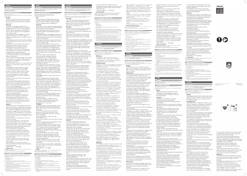 Page 1 de la notice Manuel utilisateur Philips Avance Collection HR1673