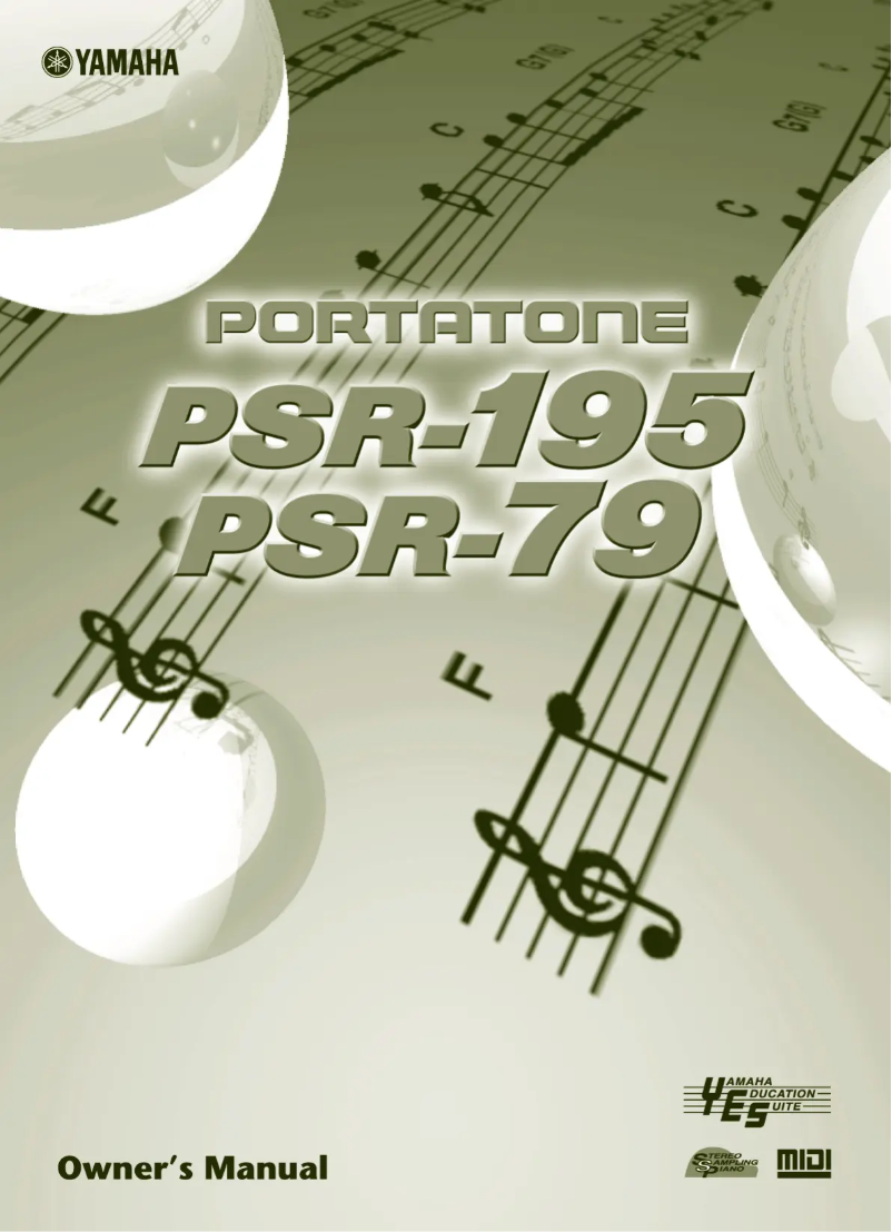 Page n°1 - Manuel utilisateur Yamaha Portatone PSR-195