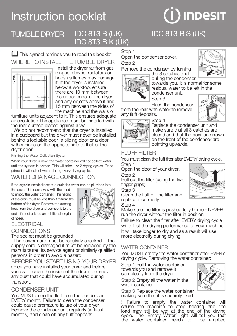 Image de la première page du manuel de l'appareil IDC 8T3 B (UK)