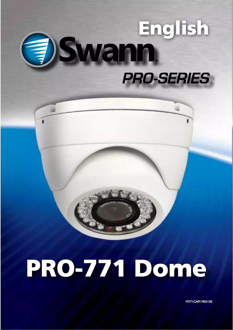 Image de la première page du manuel de l'appareil PRO-771