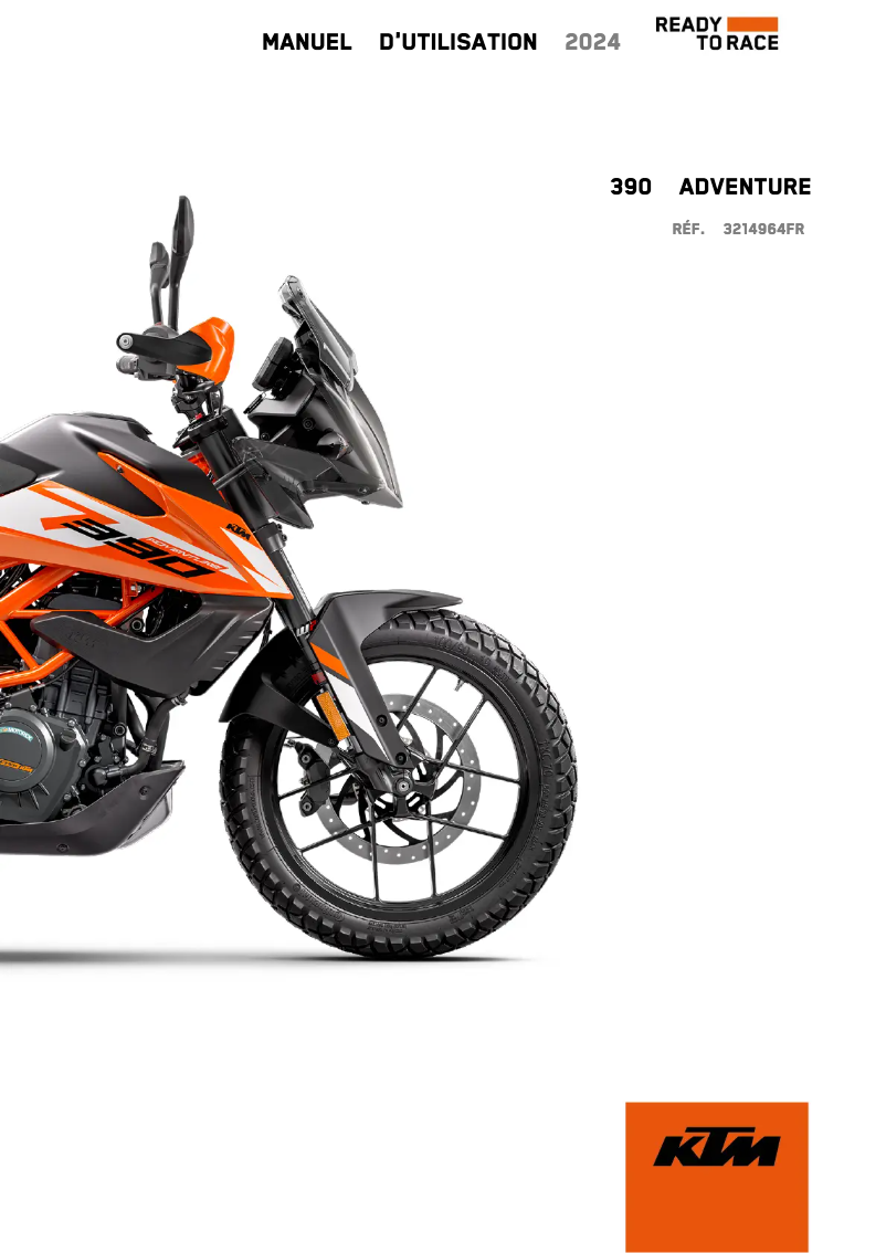 Page n°1 - Manuel utilisateur KTM 390 Adventure (2024)
