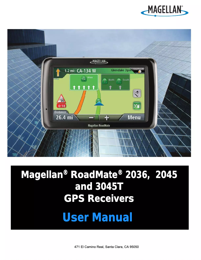 Page n°1 - Manuel utilisateur Magellan RoadMate 2036T-LM