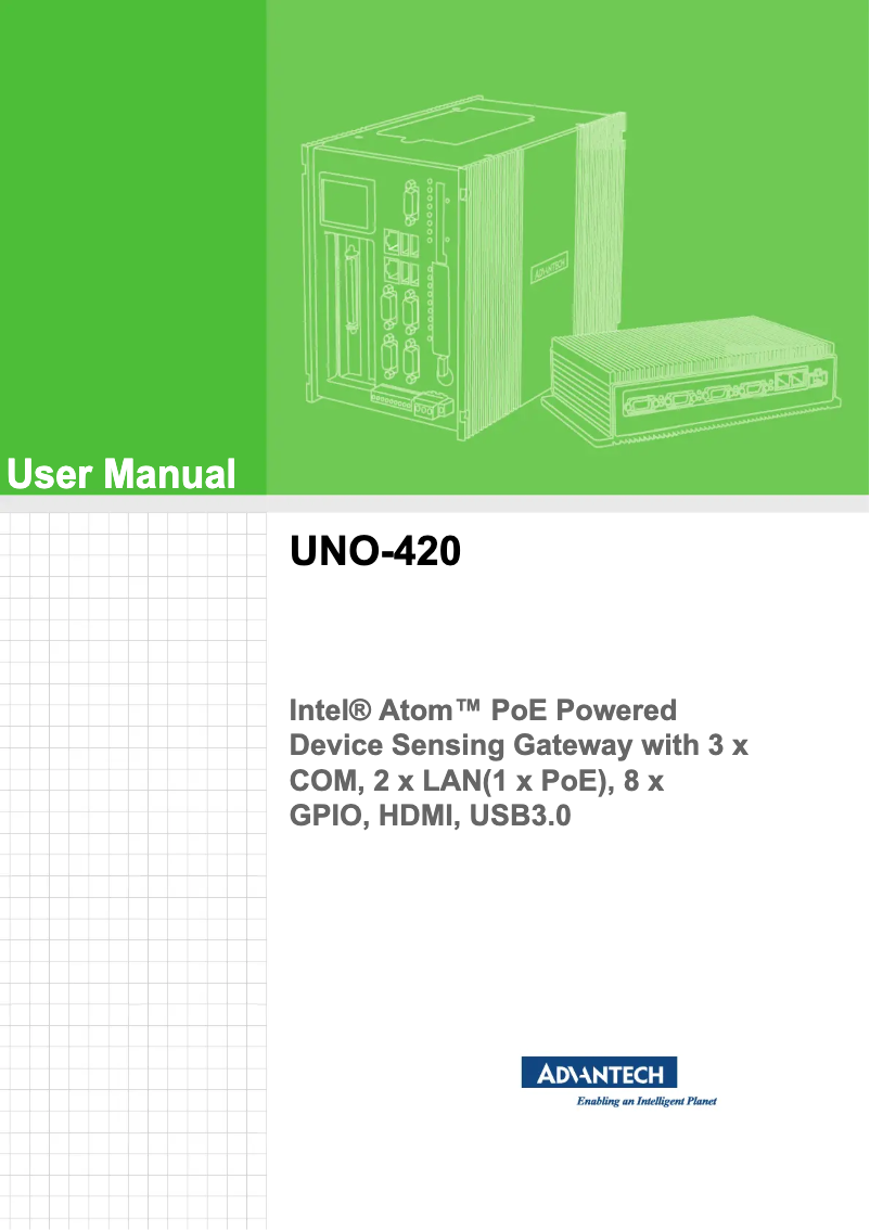Page n°1 - Manuel utilisateur Advantech UNO-420-3S50