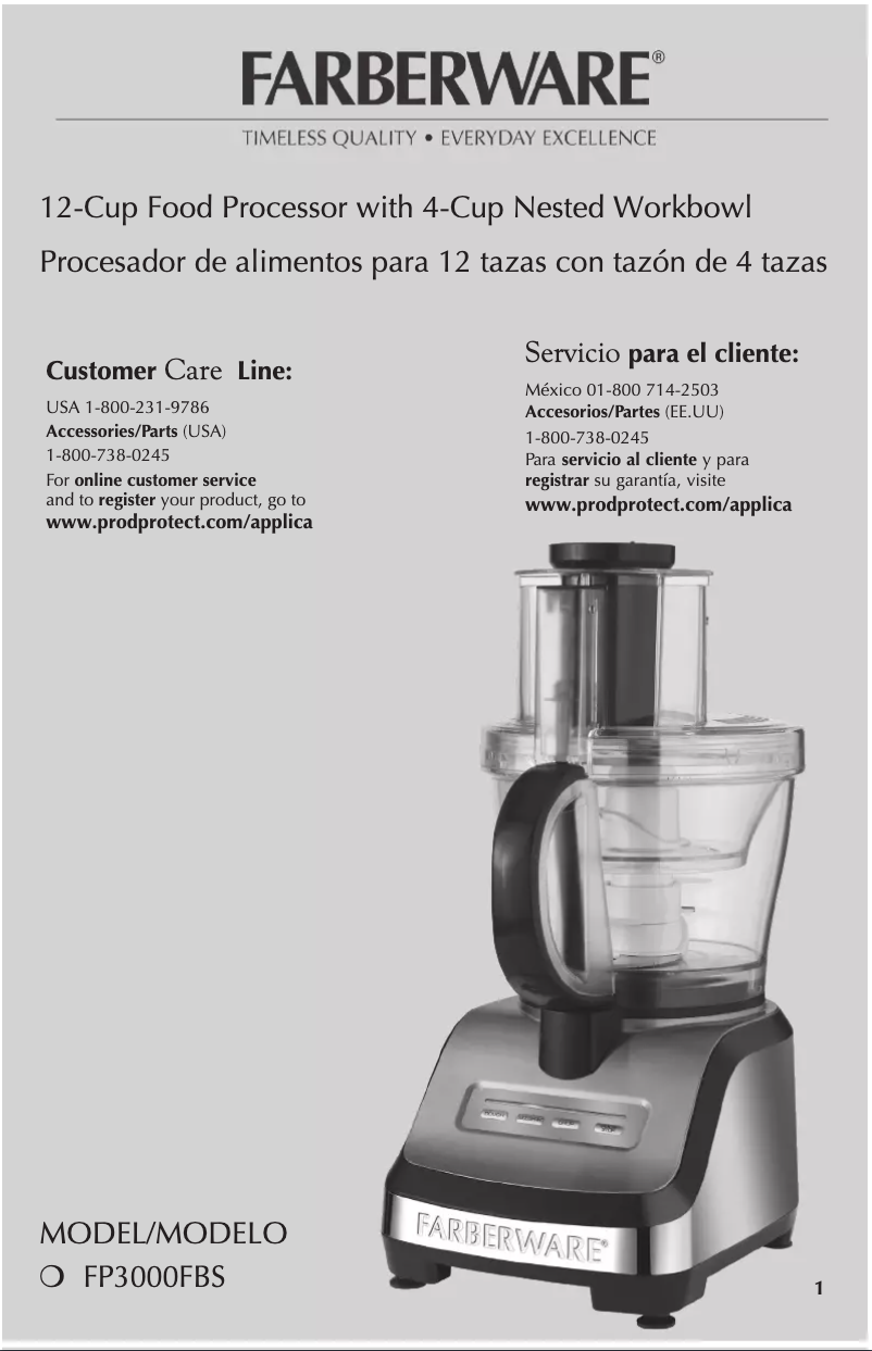 Page n°1 - Manuel utilisateur Applica FP3000FBS
