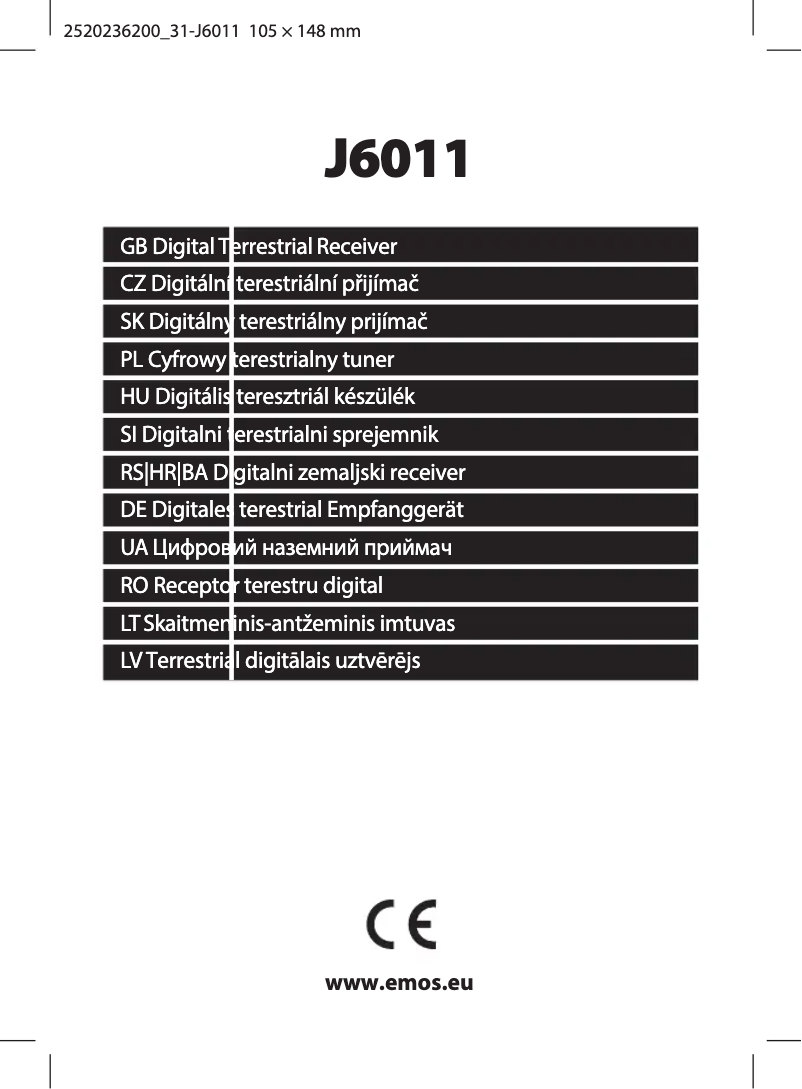 Image de la première page du manuel de l'appareil EM180