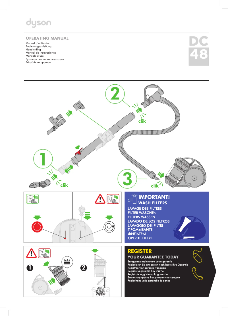 Page 1 de la notice Manuel utilisateur Dyson DC48