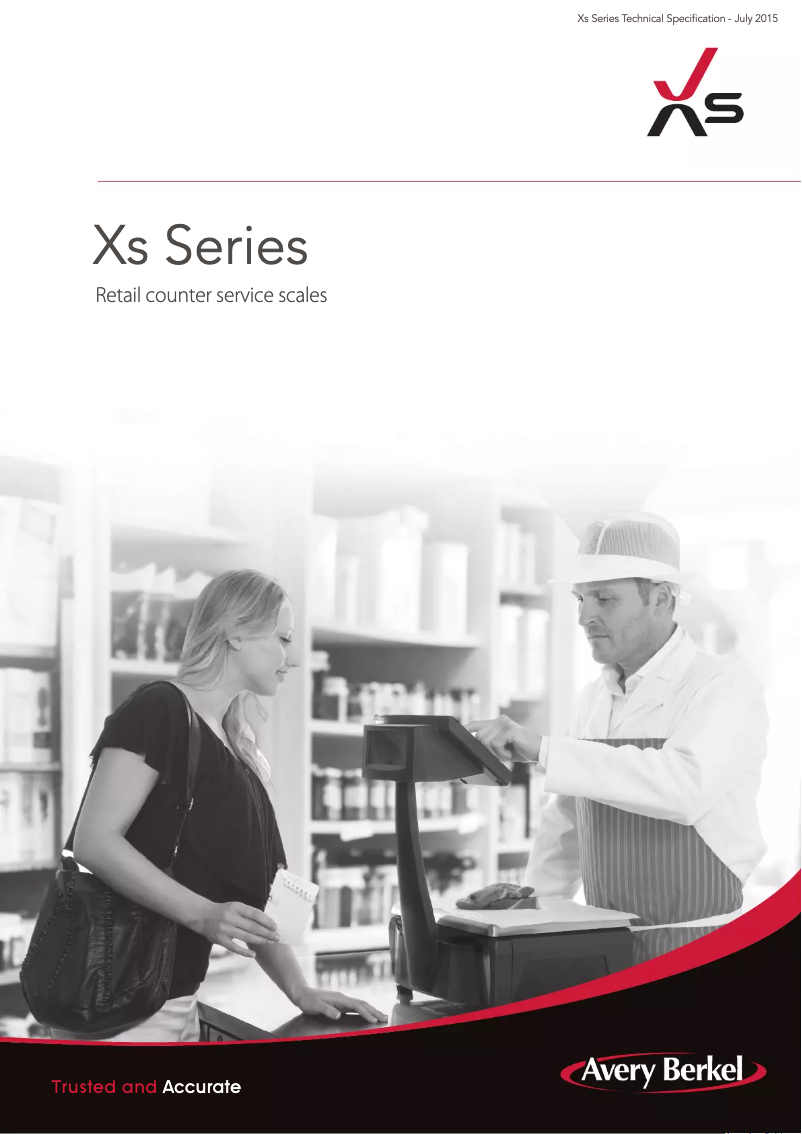 Página 1 del manual Ficha técnica Avery Berkel XS200