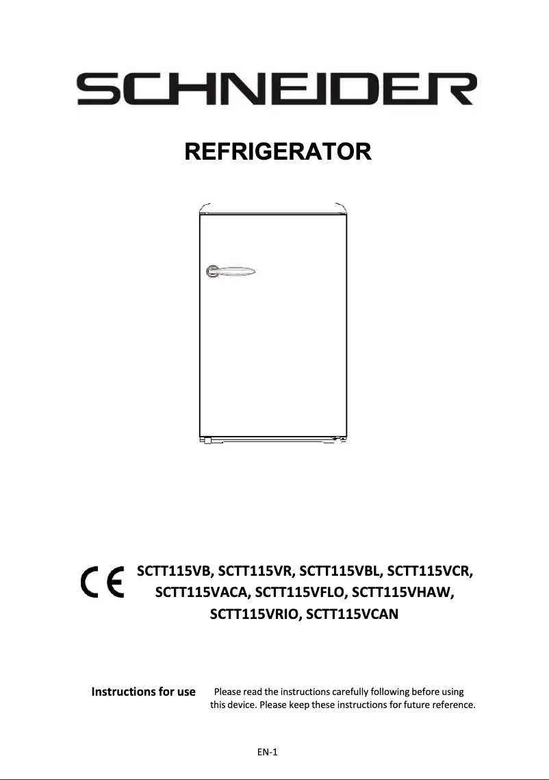 Page 1 de la notice Manuel utilisateur Schneider SCTT115VCR