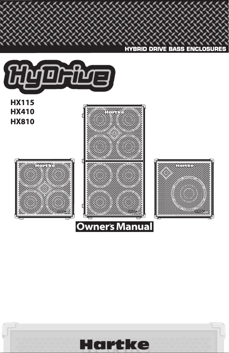 Page 1 de la notice Manuel utilisateur Hartke HyDrive HX810