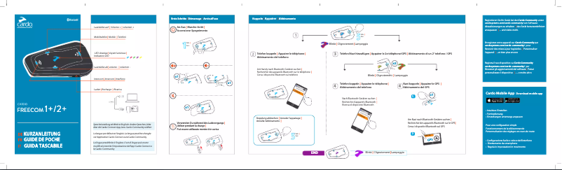 Page 1 de la notice Manuel utilisateur Cardo Scala Rider Freecom 2 Plus