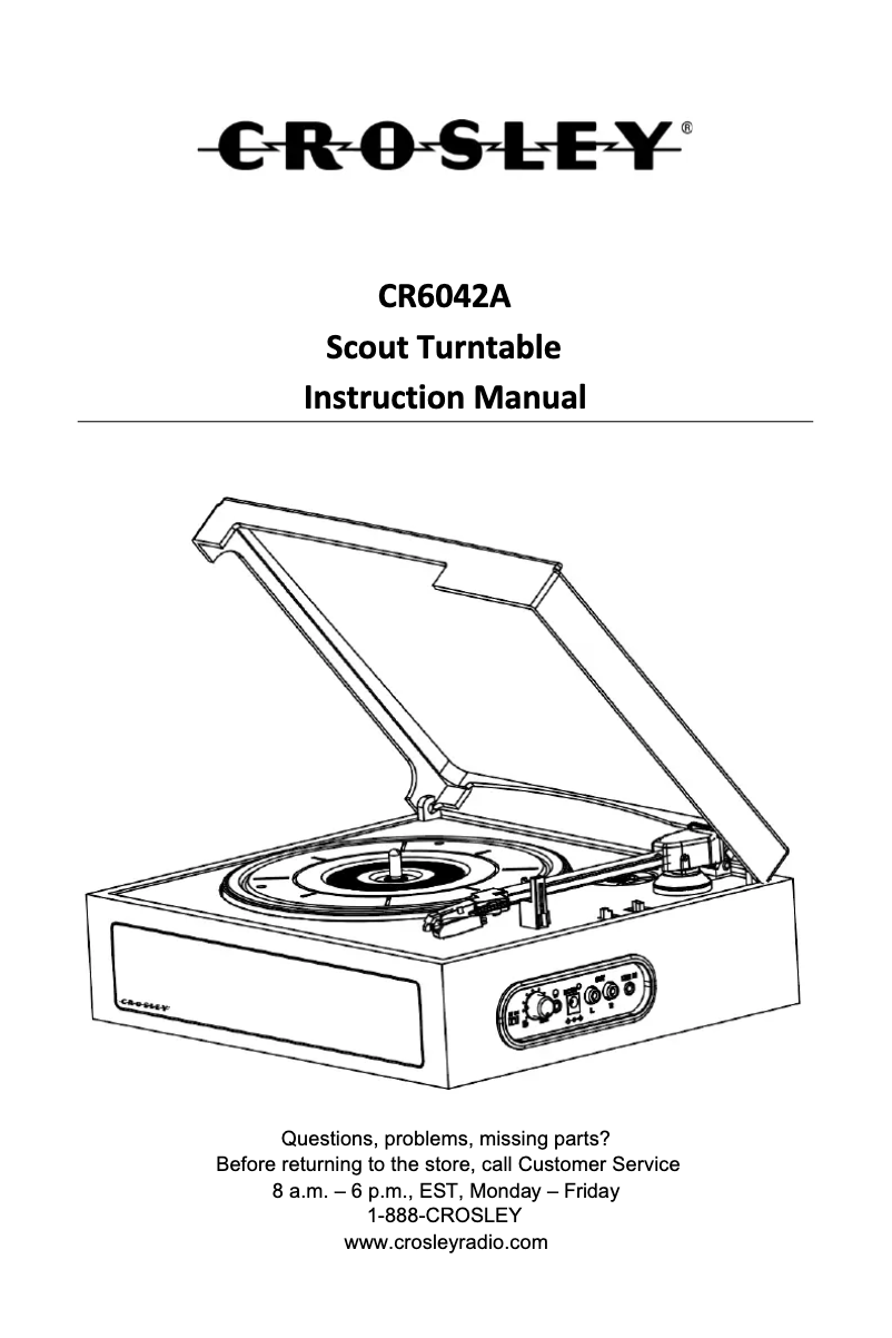 Page n°1 - Manuel utilisateur Crosley Scout CR6042A