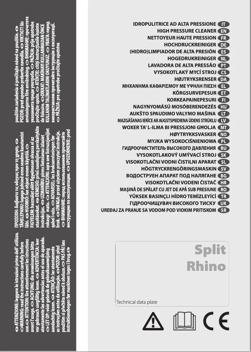 Page 1 de la notice Manuel utilisateur Lavorwash Rhino