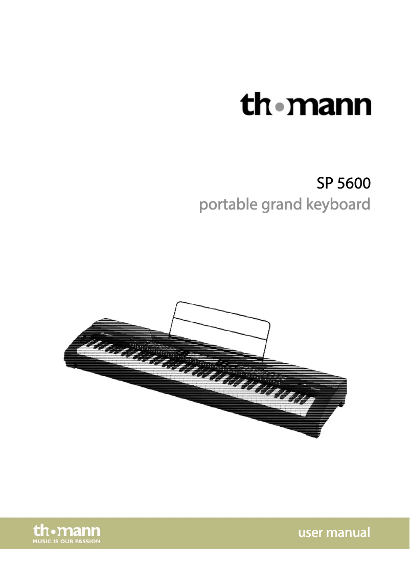 Page n°1 - Manuel utilisateur Thomann SP-5600