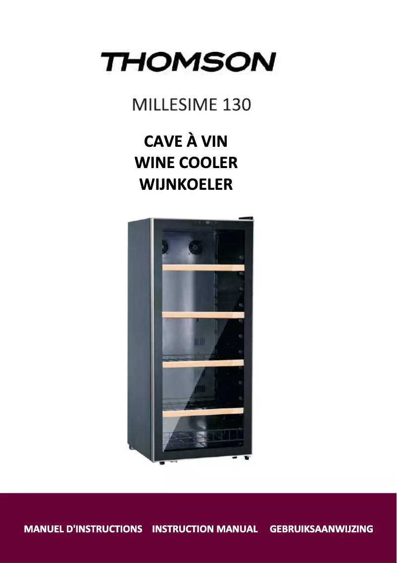 Page n°1 - Manuel utilisateur Thomson Millesime 130