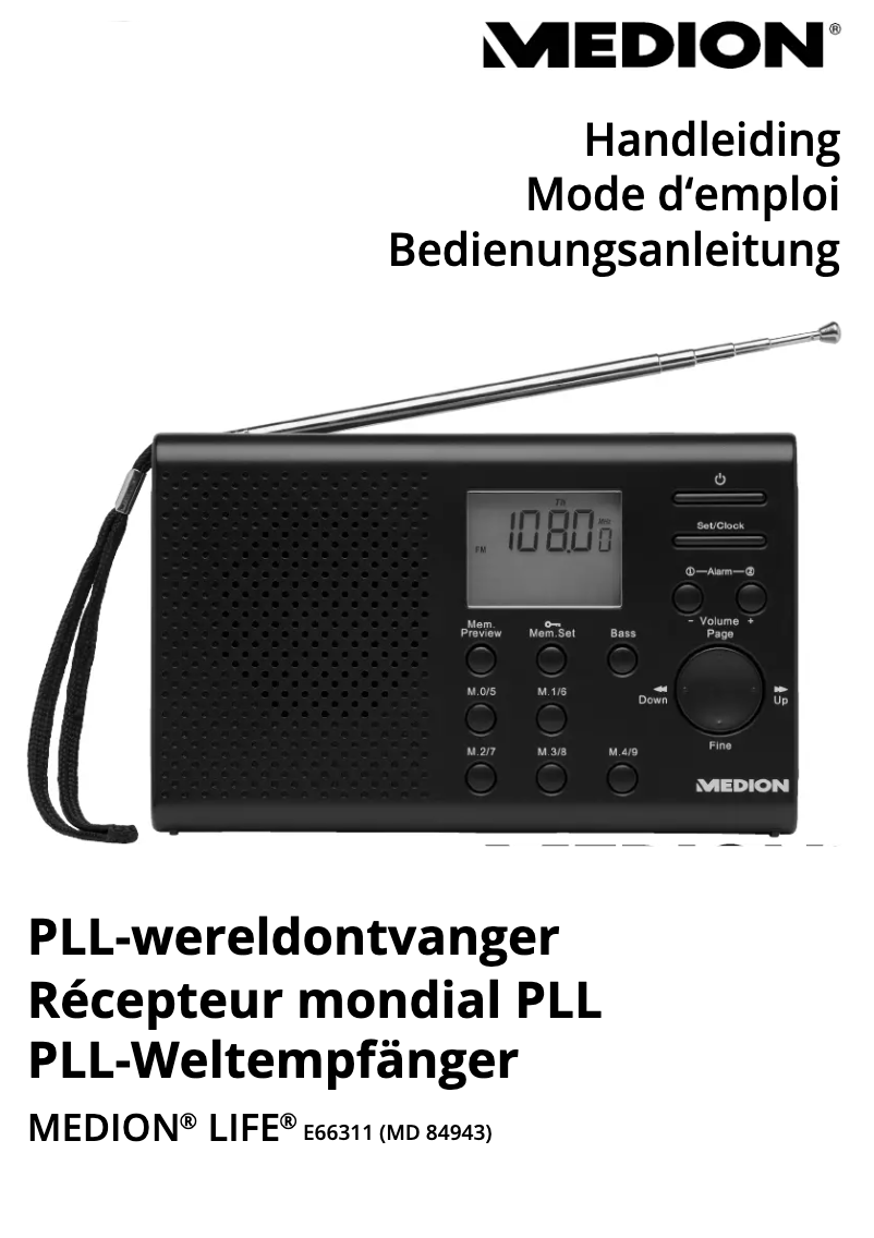 Image de la première page du manuel de l'appareil LIFE E66311 (MD 84943)