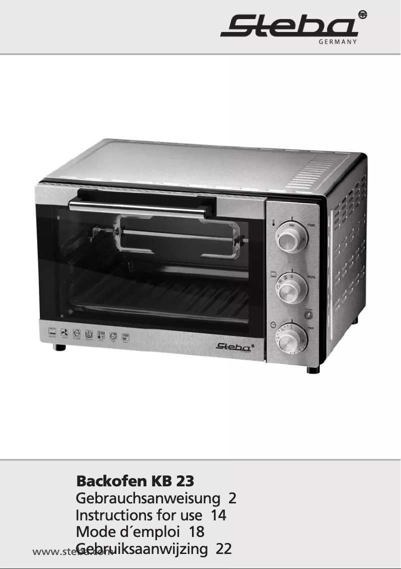 Página 1 del manual Manual de usuario Steba KB23